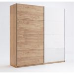 Шкаф-купе 2,0 м, Двери Дуб крафт, глянец белый, модульна система Асти, Миромарк, AS-20-WB