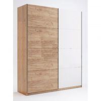 Шкаф-купе 1,5м, Двери дуб крафт/глянец белый, модульна система Асти, Миромарк, AS-29-WB