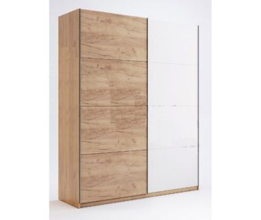 Шкаф-купе 1,5м, Двери дуб крафт/глянец белый, модульна система Асти, Миромарк, AS-29-WB