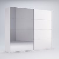 Шкаф-купе 2,5м зеркало, спальня Фемели, Миромарк, FM-27-WB
