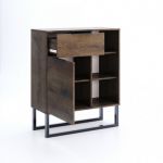 КОМОД 1дв 1шх, спальня Квадро, Миромарк, KV-61-OF