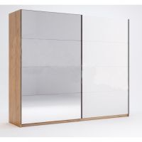 Шкаф-купе 2,5 м, Двери Глянец Белый, зеркало, модульна система Асти, Миромарк, AS-18-WB