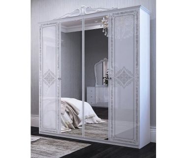 Шкаф 4дв, спальня Луиза, Миромарк, LZ-14-WB