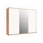 Шкаф 6дв зеркало (глянец), спальня Ники, Миромарк, NK-16-WB