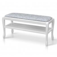 Банкетка Сиеста с полкой 450*330*900мм, белый Микс Мебель Престиж