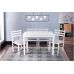 Кухонный комплект Джерсі, стіл та 4 стільці, білий в інтернет магазині "Меблі Даром"