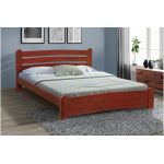 Сабріна ліжко з дерева вільхи, колір горіх темний або горіх Мікс Мебель Елегант