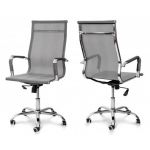Компьютерное кресло Нетворк серое с сеткой PVC