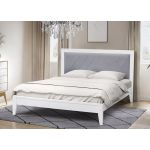 Аксіома біле дерев'яне ліжко з м'якою спинкою Мікс Меблі Артеміда