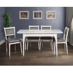 Фиеста Стол обеденный раскладной (Массив ясень + стекло)