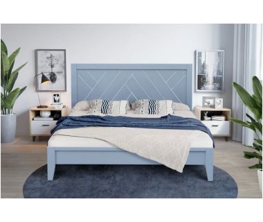 Ліжко двоспальне Артеміда МДФ, сіре з патиною Мікс-Меблі Ліжко двоспальне Артеміда МДФ, сіре з патиною Мікс-Меблі