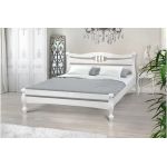 Ліжко двоспальне Далас дерев'яне біле Мікс-Меблі