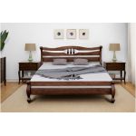 Ліжко двоспальне Далас дерев'яне горіх Мікс-Меблі