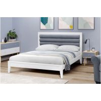 Геліос біле дерев'яне ліжко з м'якою спинкою Мікс Меблі Артеміда