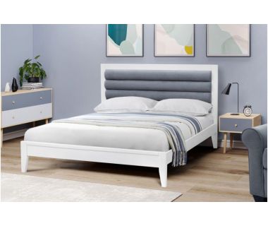 Геліос біле дерев'яне ліжко з м'якою спинкою Мікс Меблі Артеміда Геліос біле дерев'яне ліжко з м'якою спинкою Мікс Меблі Артеміда