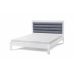 Геліос біле дерев'яне ліжко з м'якою спинкою Мікс Меблі Артеміда