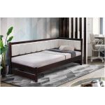 Ліжко кутове Лілі темний горіх Мікс-Меблі Затишок