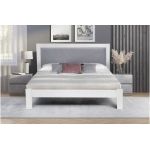 Заріна біле дерев'яне ліжко з м'якою спинкою Мікс Меблі Артеміда