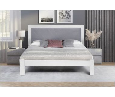 Заріна біле дерев'яне ліжко з м'якою спинкою Мікс Меблі Артеміда Заріна біле дерев'яне ліжко з м'якою спинкою Мікс Меблі Артеміда