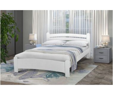 Ліжко двоспальне Злата дерев'яне біле Мікс-Меблі Ліжко двоспальне Злата дерев'яне біле Мікс-Меблі