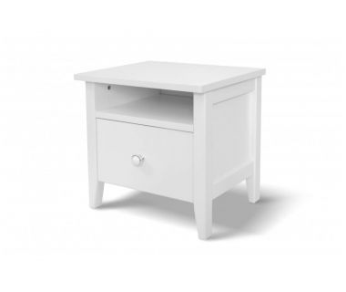 Тумба прикроватная Гелиос белая из дерева Микс Мебель