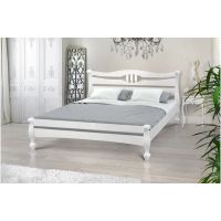 Кровать двуспальная Далас белая деревянная Микс-Мебель