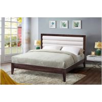 Геліос горіх дерев'яне ліжко з м'якою спинкою Мікс Меблі Артеміда