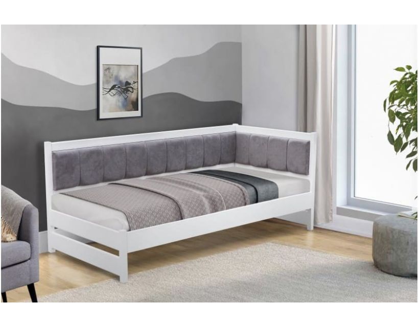 Ліжко кутове Лілі біле Мікс-Меблі Затишок