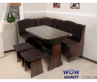 Кухонний куточок Гармонія (комплект) горіх темний шоколад Мікс Меблі Кухонний куточок Гармонія (комплект) горіх темний шоколад Мікс Меблі