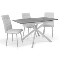 Раскладной стол Ричард ножки белые, столешница светло-серая Микс Мебель