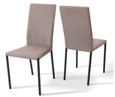 Стілець Соло ніжки чорні, тканина коричнева EximTextil Челсі 14