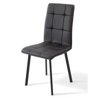 Стілець Трініті ніжки чорні, шкірозамінник чорний EximTextil Fly2230 Мікс Меблі