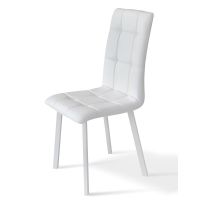 Стілець Трініті ніжки білі, шкірозамінник білий EximTextil Fly2300 Мікс Меблі