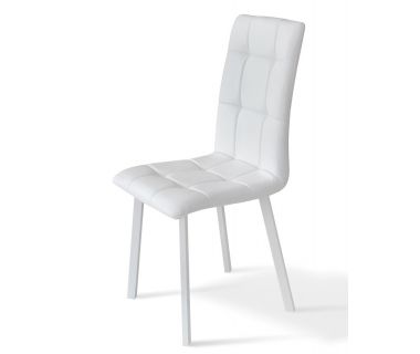 Стілець Трініті ніжки білі, шкірозамінник білий EximTextil Fly2300 Мікс Меблі