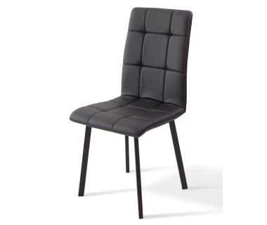 Стілець Трініті ніжки чорні, шкірозамінник чорний EximTextil Fly2230 Мікс Меблі