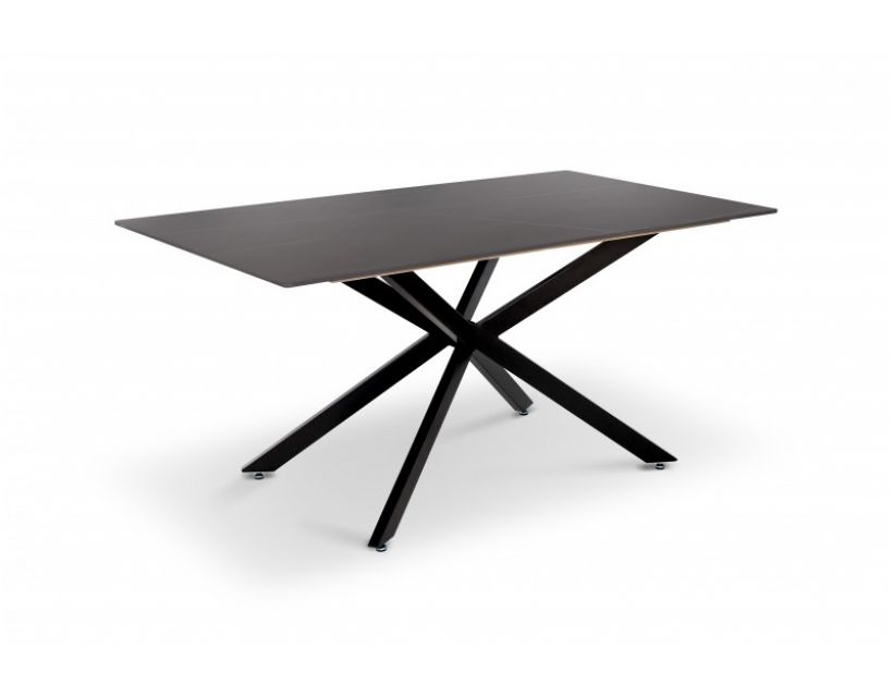 Гринвич керамический стол обеденный не раскладной, мрамор черный в интернет-магазине "Мебли Даром"