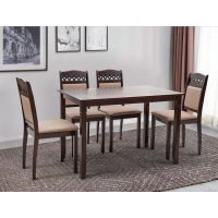 Кухонный комплект Бродвей, стол и 4 стула, темный орех Микс Мебель