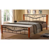 Ліжко Міленіум Вуд 160*200 см, чорний Мікс Меблі Iron Line