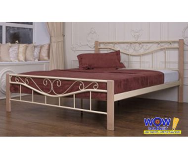 Кровать Милениум Вуд 160*200 см, бежевый Микс Мебель Iron Line