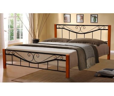 Кровать Милениум Вуд 160*200 см, черный Микс Мебель Iron Line