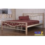 Ліжко Міленіум Вуд 160*200 см, бежевий Мікс Меблі Iron Line