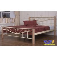 Ліжко Міленіум Вуд 160*200 см, бежевий Мікс Меблі Iron Line