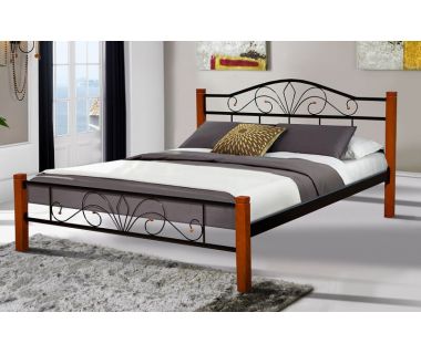 Кровать Релакс Вуд 160*200 см, черный Микс Мебель Iron Line Кровать Релакс Вуд 160*200 см, черный Микс Мебель Iron Line
