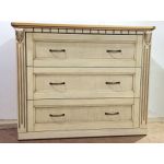 Комод глухой Фридом (Freedom) 3 ящика слоновая кость с патиной Микс Мебель