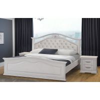 Кровать двуспальная Маргарита белая Микс Мебель Элит