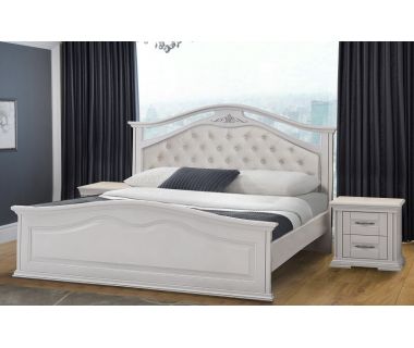 Ліжко двоспальне Маргарита біле Мікс Меблі Эліт