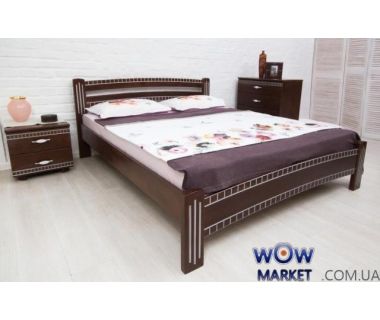 Ліжко Пальміра 160х200см патина срібло, горіх Мікс Меблі Марія