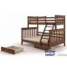 Кровать двухъярусная Скандинавия (Сосна) 140х200см орех темный Микс Мебель Уют