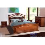 Кровать двуспальная Маргарита 160х200см, орех Микс Мебель Элит