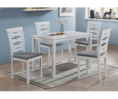 Кухонный комплект Бруклин, стол и 4 стула, белый